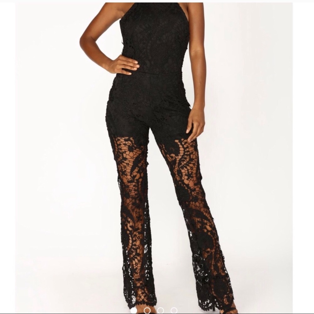 Fashion Nova Black Jumpsuit sz. Medium